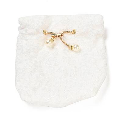 Fiber Embossed Flower Drawstring Candy Bags