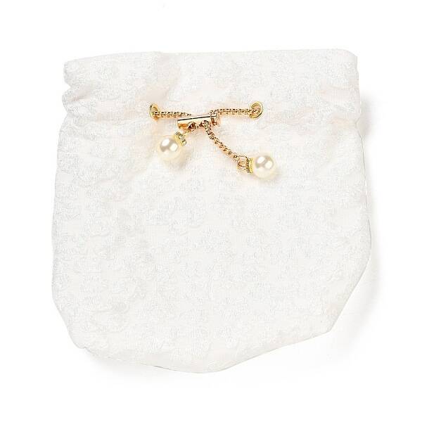 Fiber Embossed Flower Drawstring Candy Bags