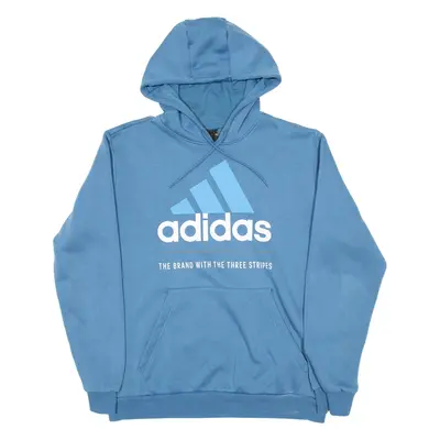 ADIDAS Mens Blue Hoodie L