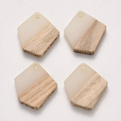 Transparent Resin & Wood Pendants
