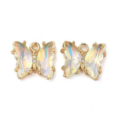 Brass with Glass Pendants
