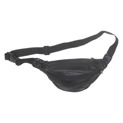 Mens Bum Bag Black Leather Faux Leather