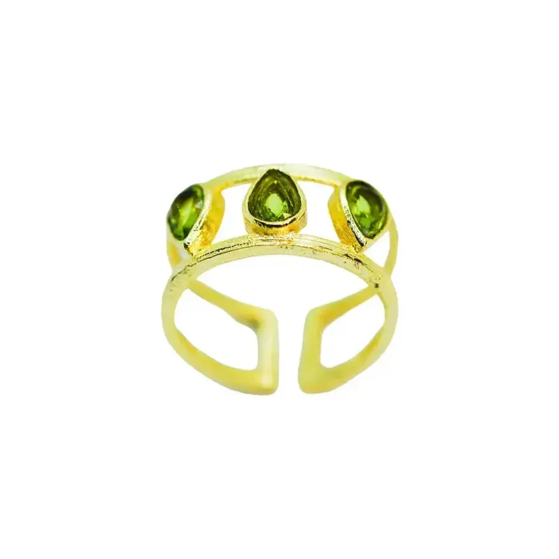 18k Gold-Plated Peridot Ring | Title: Title