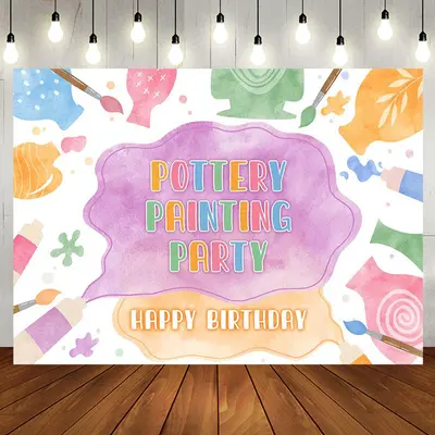 Painting Party Watercolor Pigment Birthday Backdrop - Aperturee
