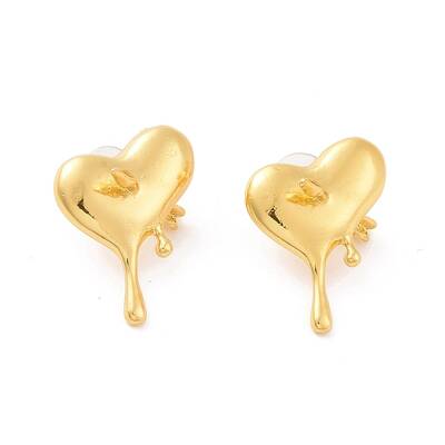 Heart wirh Arrow Alloy Stud Earrings