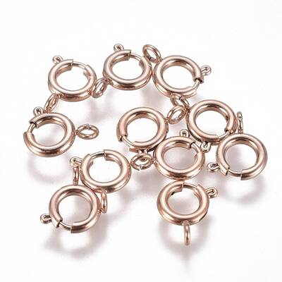Ion Plating(IP) 304 Stainless Steel Spring Ring Clasps