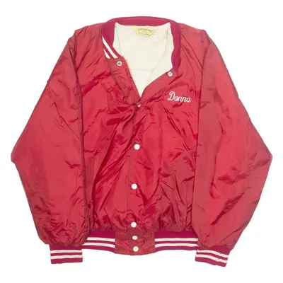 DEERFOOT Mens Varsity Jacket Red USA L