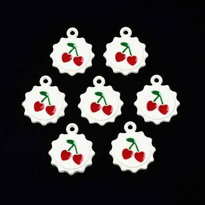 Spray Painted Alloy Pendants