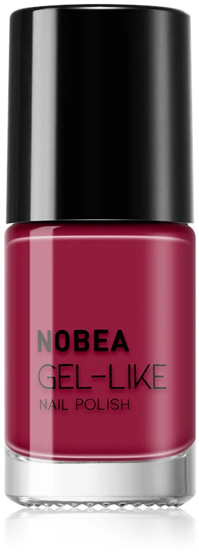 NOBEA Day-to-Day Gel-like nail polish gel effect color Pomegranate red #N45 6 ml