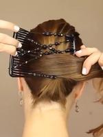Women's Elegant Beaded Design Hair Comb, Exquisite Trendy Hair Clip, Chic Hair Accessories for Barrettes Hairstyle Decor