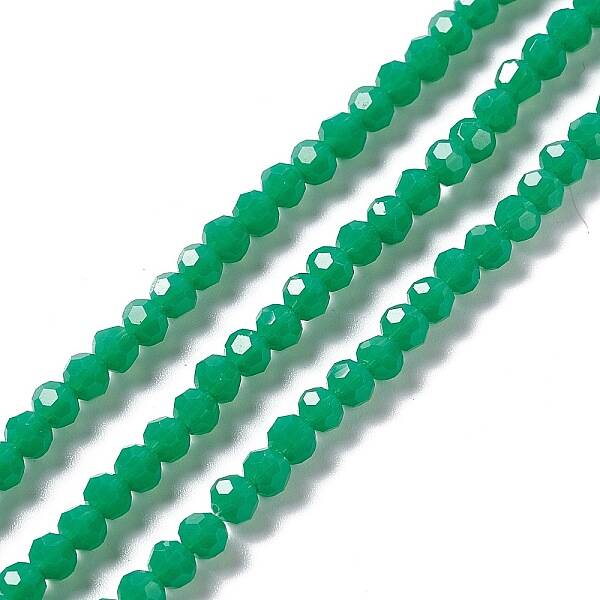 Faceted(32 Facets) Glass Beads Strands