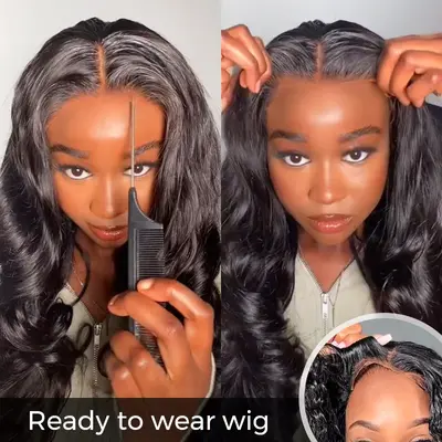 Ashimary Body Wave Glueless Wig Beginner Friendly Ready To Wear HD Transparent Lace Closure Wig