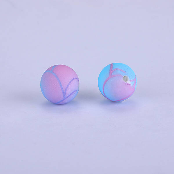 Round Food Grade Eco-Friendly Silicone Focal Beads