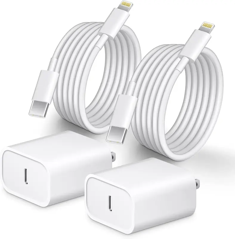 4-Pcs 20W&5FT Fast Charger，USB-C to Lightning Cable for iPhone, Super Fast USB-C Charger and Cord for iPhone 14/14 Plus or ...