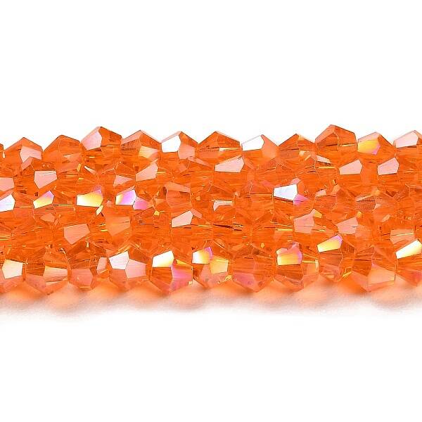 Transparent Electroplate Glass Beads Strands