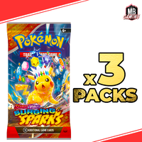 Pokemon: Surging Sparks Booster Pack x3 (SV08)
