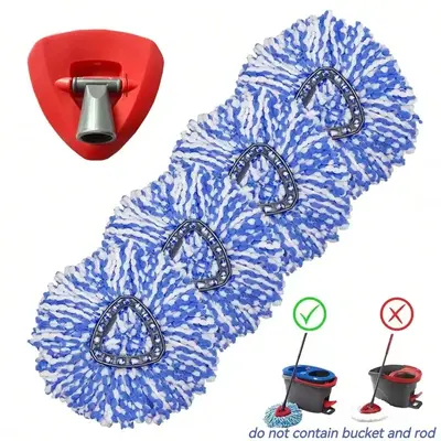 Spin Mop Replacement Head, 2/4 Counts Spin Mop Refills with Base Compatible with 2 Tank System O-cedar Dual System, Microfibe...