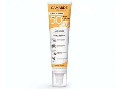 Gamarde - Solar Fluid SPF50 - Face & Body, Delicate Skin - BIO 100 ml