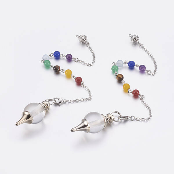 Natural Quartz Crystal Sphere Dowsing Pendulums