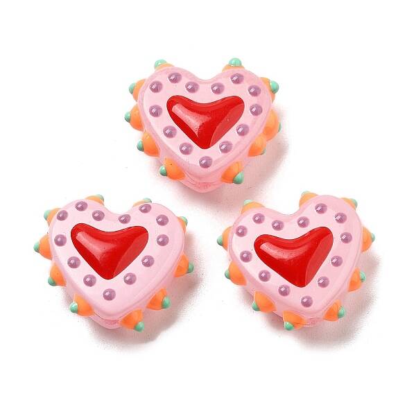Handmade Lampwork Bumpy Beads Heart