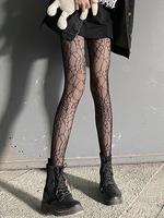 Women's Minimalist Spider Web Pattern Fishnet Tights, Womenswear, 1 Pair Basic Comfy Breathable Slim Pantyhose for Women, Fa...
