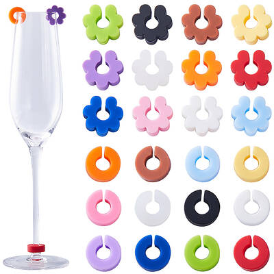 1 Set Silicone Wine Glass Charms Sets