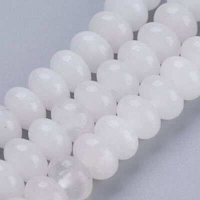 Natural White Jade Beads Strands