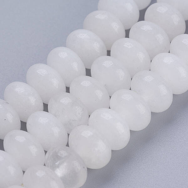 Natural White Jade Beads Strands