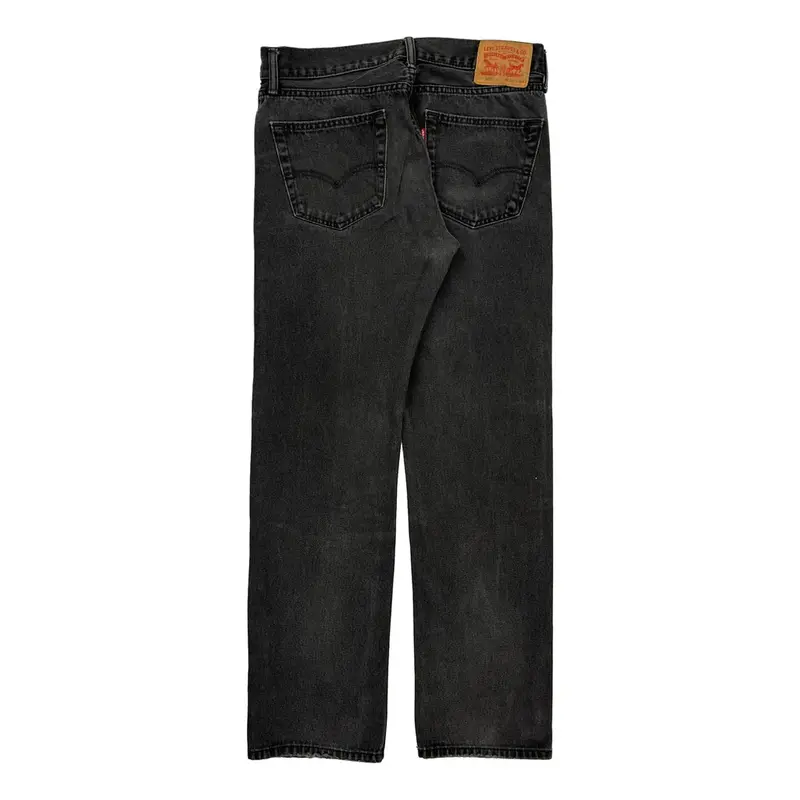 Levis Slim Fit Jeans - 34W 32L Black Cotton