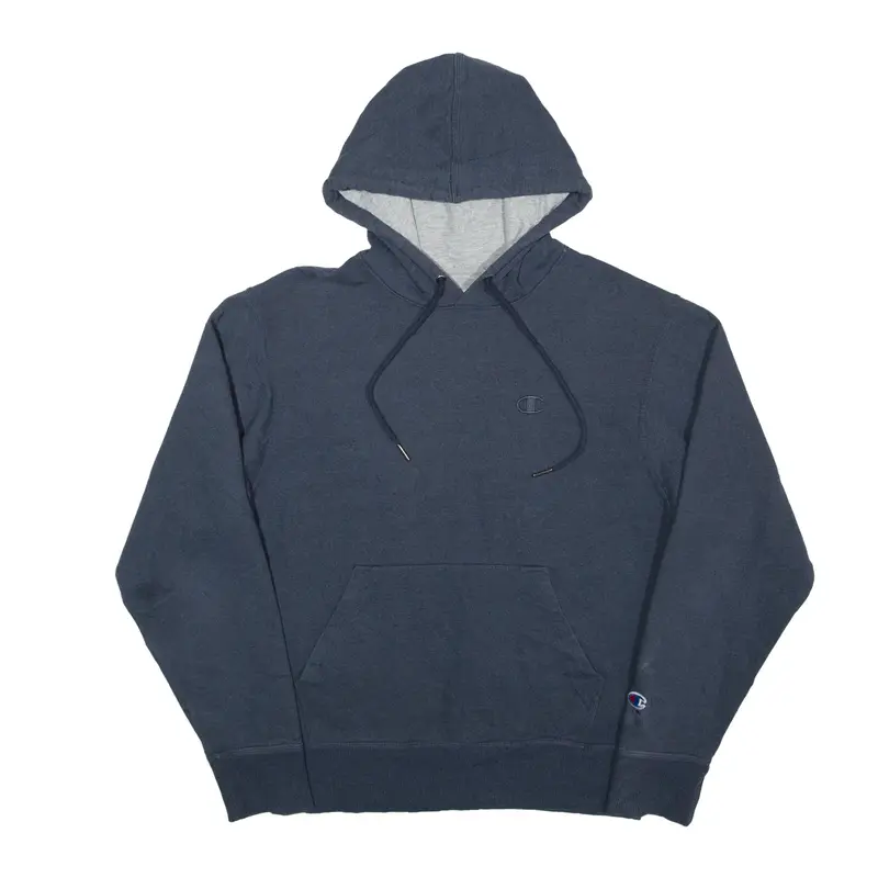 CHAMPION Hoodie Blue Pullover Mens S