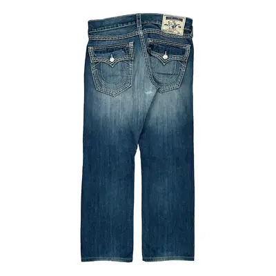 True Religion Slim Fit Jeans - 36W 32L Blue Cotton