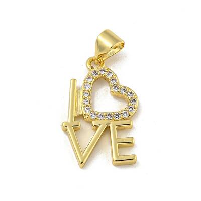 Brass Micro Pave Cubic Zirconia Pendants