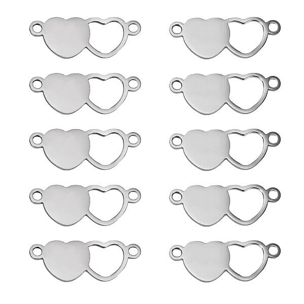 10Pcs Stainless Steel Connector Charms