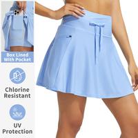 baleaf 2025 Women's High Waisted 15'' Swim Skirt Boxer Liner Quick Dry Bathing Suit with Shorts Tankini Swimsuit Bottoms with...