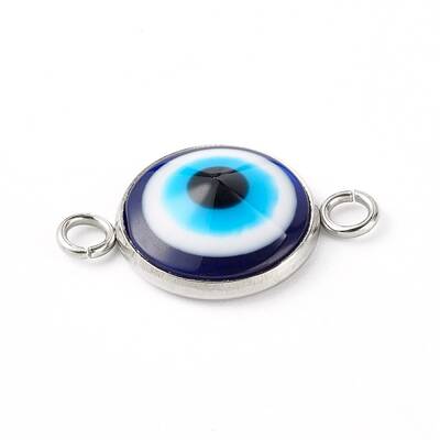 Resin Evil Eye Links Connectors