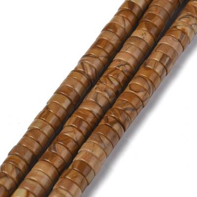 Natural Yellow Wood Lace Stone Beads Strands