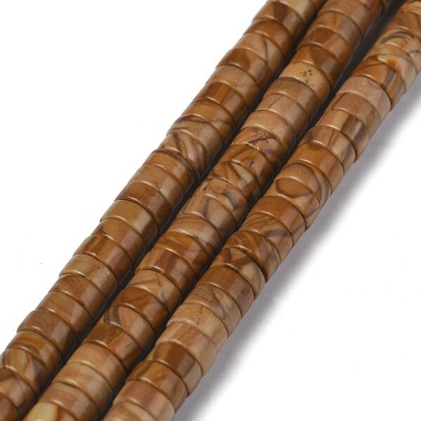 Natural Yellow Wood Lace Stone Beads Strands