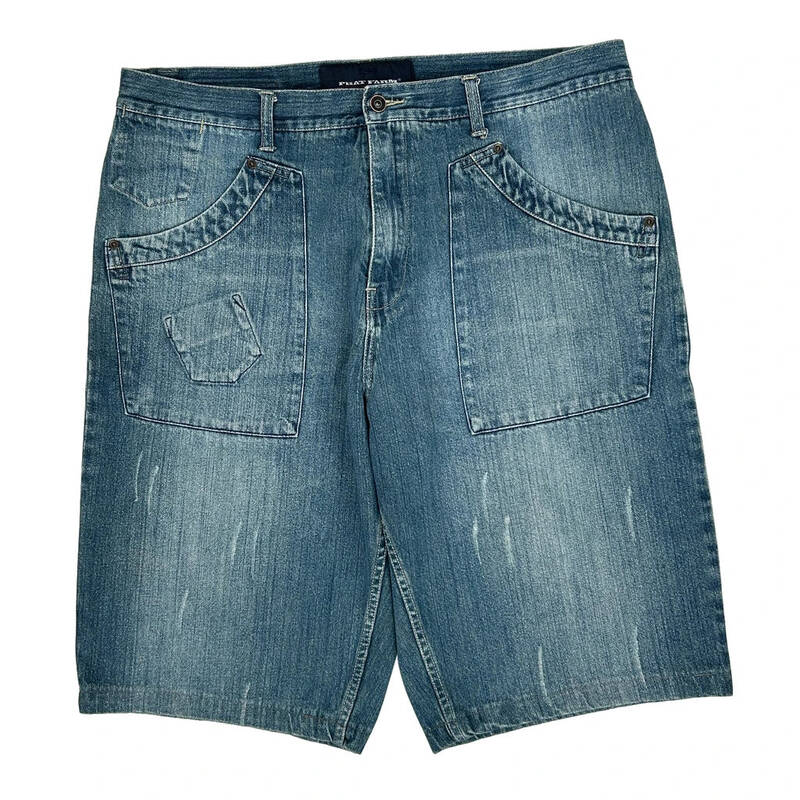 Phat Farm Denim Shorts - 40W 12L Blue Denim