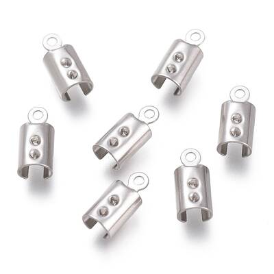 Tarnish Resistant 304 Stainless Steel Folding Crimp Ends