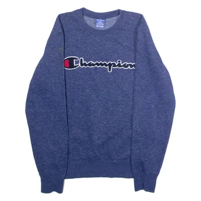 CHAMPION Mens Sweatshirt Blue Crew Neck S