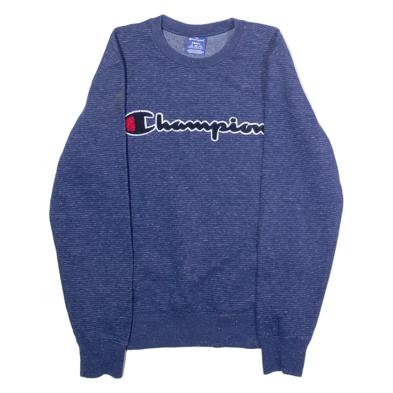 CHAMPION Mens Sweatshirt Blue Crew Neck S