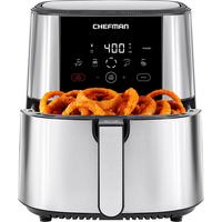Chefman Turbofry Touch Stainless Steel Air Fryer with Digital Controls, 200-400°F Temperatures, Automatic Shutoff, and Dishw...