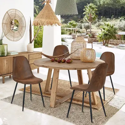 Homy Casa Modern Suede Dining Chairs Light Luxury Ergonomic Design for Living Room & Lounge Use Foam Interior Seater Furnitur...