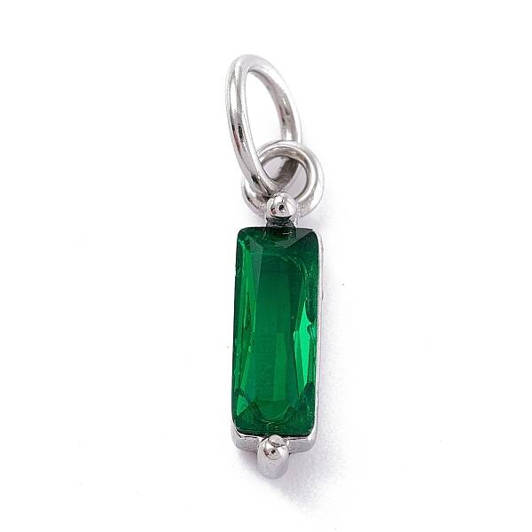 304 Stainless Steel Cubic Zirconia Pendants