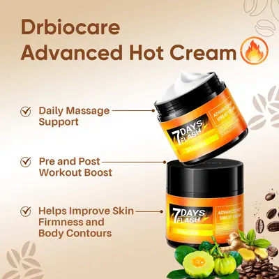DrBioCare Advanced Hot Sweat Cream,7 Days Flash Series，Moisturize,tighten & Mone your skin,Make skin smooth and delicate,In...