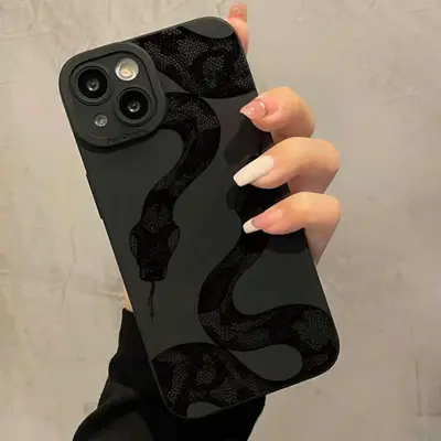 Creative Snake Pattern Phone Case, TPU Full Body Drop-resistant Phone Protector, Decorative Phone Protective Cover Compatible...