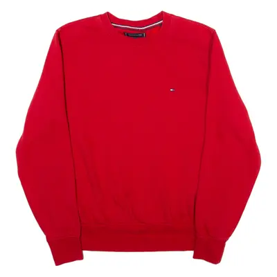 TOMMY HILFIGER Mens Sweatshirt Red Crew Neck XL