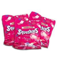 Smarties Squashies Gummies (3 Bags - 5oz) Raspberry and Cream Foam Marshmallow Candy Gummy Snack