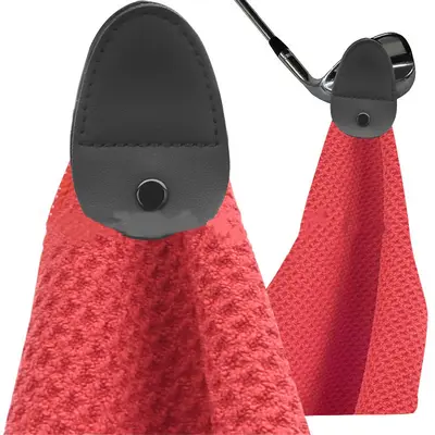 Golf Microfiber Waffle Sports Towel | Color: Red