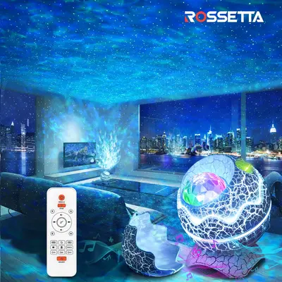 Rossetta Star Projector,Galaxy Projector for Bedroom,Remote Control & White Noise Bluetooth Speaker,LED Night Lights for Kids...
